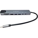 Gembird A-CM-COMBO8-05 USB HUB Type-C 8-in-1 multi-port adapter USB-C+USB-A+HDMI+PD+card+RJ45 | Eponuda.com