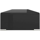 vidaXL Stalak za TV /Monitor Prozirno Staklo Crni 90x30x13 cm | shoptok.hr