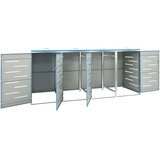  Spremište za četiri kante za smeće 276,5x77,5x115,5 cm čelično | shoptok.hr