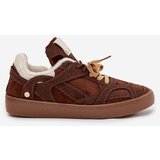 Boto Women's Sneakers on Platform with Warm Fur Brown Solvia | Shoptok.si
