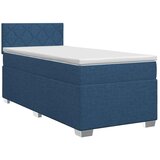  Boxspring krevet s madracem Plava 90 x 190 cm Tkanina - Plava 90 x 190 cm Dizajn s rombovima | shoptok.hr