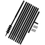 vidaXL Jeklen spiralni vrtalni sveder za zemljo z ročajem 80 mm z 9 m pod., (21366909) cene