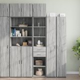 Furnova Ozka omara za shranjevanje siva sonoma 40x42,5x225 cm inž. les, (21954267) | Shoptok.si