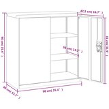 Ormarić za spise bijeli 90 x 40 x 90 cm čelični | shoptok.hr