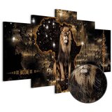  Slika - Golden Lion (5 Parts) Wide 225x112.5 Premium Print | shoptok.hr