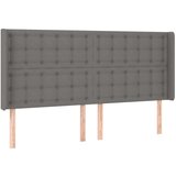  Uzglavlje tamnosivo 183 x 16 x 118/128 cm od tkanine | shoptok.hr