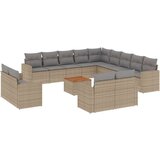  14-dijelni set vrtnih sofa s jastucima poliratan Bež | shoptok.hr