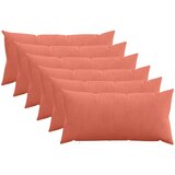  Presvlaka za jastuk 6 pcs HEERLEN Crvena narančasta 40 x 80 cm Slike