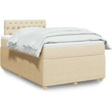 vidaXL Krevet box spring s madracem krem 120 x 190 cm od tkanine | shoptok.hr