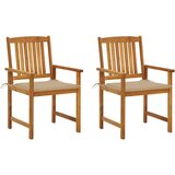 Maison Chic Vrtni stoli - Stol za vrt z blazinami 2 kosa trden akacijev les JS2179, (21877108) | Shoptok.si