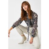Koton Ethnic Patterned Long Sleeve Chiffon Blouse with Foulard Collar | shoptok.hr