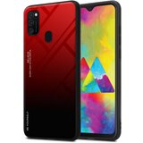 Cadorabo Ohišje, združljiv s Samsungom v rdeči barvi - črni - dvobarvni zaščitni pokrov iz silikona TPU in hrbta iz kaljenega stekla, (20570809) Cene