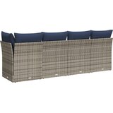  Vrtni kauč s jastukom Siva 227 x 62 x 69 cm poliratan | shoptok.hr