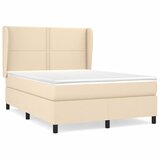  The Living Store Box spring postelja z vzmetnico krem 140x190 cm blago - Box Spring Postelja, (21450234) | Shoptok.si