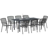  Vrtni set za objed 9 pcs Antracit Čelik s prahom | shoptok.hr