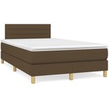  Krevet s oprugama i madracem tamnosmeđi 120 x 200 cm od tkanine | shoptok.hr