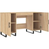 vidaXL Pisalna miza sonoma hrast 140x50x75 cm inženirski les | Shoptok.si