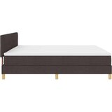  Krevet s oprugom s madracem Tamno smeđa 200x200 cm Tkanina | shoptok.hr