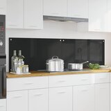  Kuhinjski zid 2 pcs Crna 90 x 50 cm Staklo otporno na udarce | Eponuda.ba