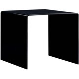  Stolić za kavu crni 50 x 50 x 45 cm od kaljenog stakla | shoptok.hr