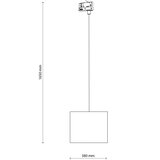  Visilica na sajli za 3-fazni TRACER šinski sistem 1xE27/15W/230V, prečnik 30 cm, crni | Eponuda.com