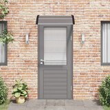 Nadstrešnica za vrata Crna 100x75 cm Polikarbonat | shoptok.hr