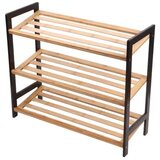 BOLZZ Polica za obucu 3 nivoa bamboo crna | ePonuda.com