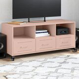 Maison Chic TV omarica - TV enota - Televizijska omarica roza 100,5x39x43,5 cm jeklo, (21701182) | Shoptok.si