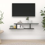  TV polica crna 125 x 18 x 23 cm od iverice | shoptok.hr