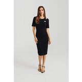 Legendww ženska crna elegantna haljina sa asimetricnim izrezom 5948-7963-06 cene