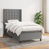  The Living Store Box spring postelja z vzmetnico temno siva 80x200 cm blago - Box Spring Postelja, (21500903) Cene