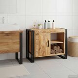 Ormarić za umivaonik Smeđa 71 x 33 x 58 cm Čvrsto drvo manga | Eponuda.ba