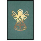 Slika - Angelic Christmas (1 Part) Vertical 80x120 U crnom drvenom okviru | shoptok.hr