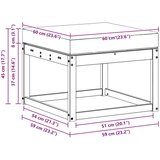  Zunanji puf Masiven les akacije Naravna, (5000271311) | Shoptok.si