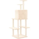  Penjalica za mačke sa stupovima za grebanje krem 144,5 cm | shoptok.hr