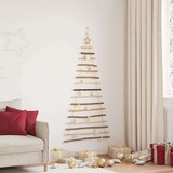 vidaXL Božićno drvce s 80 LED svjetlima Prirodna 150 cm Masivni jasen | shoptok.hr