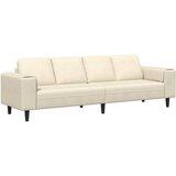 vidaXL Kavč z blazino krema 250 x 77 x 76 cm Žametna tkanina, (5000137971) Cene