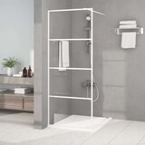 Pregrada za tu&scaron; bijela 80 x 195 cm s prozirnim staklom ESG cijene