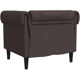 vidaXL Fotelj chesterfield temno rjava tkanina, (21113710) | Shoptok.si