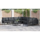 vidaXL Vrtna sedežna garnitura 9 pcs antracit siva Jeklo | Shoptok.si