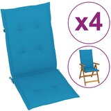 vidaXL jastuci za vrtne stolice 4 kom plavi 120 x 50 x 3 cm Cijene