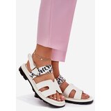 VINCEZA Ladies Leather Sandals On Flat Heel Leopard | Shoptok.si