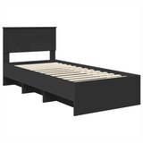  Okvir za krevet Crna 90 x 200 cm Konstruirano drvo - Crna 90 x 190 cm | shoptok.hr