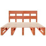 vidaXL Okvir kreveta bez madraca voštano smeđi 135x190 cm od borovine | shoptok.hr
