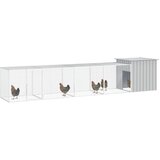  Kavez za kokoši sivi 500x91x100 cm od pocinčanog čelika | shoptok.hr