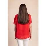 Fenzy Plus Size Bluza S Kratkim Rukavima, Crvena | shoptok.hr