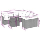 vidaXL 9-dijelni set vrtnih sofa s jastucima bež od poliratana | shoptok.hr