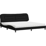 Krevet s madracem Hvar crni 200x200 cm od tkanine | Eponuda.com
