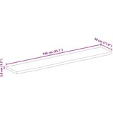 Stolna ploča sa živim rubom 140x30x3 8cm od masivnog drva manga | shoptok.hr