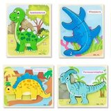 Magic Toys Lesena sestavljanka z oblikami Dinozavri v več različicah Cene